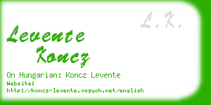 levente koncz business card